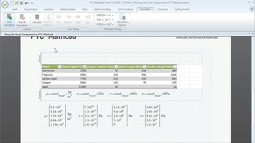 PTC Mathcad | Excel Component