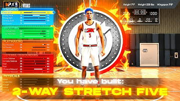 BEST 2-WAY STRETCH FIVE BUILD ON NBA2K22 NEXT-GEN! STRETCH FIVE BUILD IS A 7FT DEMIGOD!