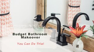 She Painted EVERYTHING in this Extreme Budget Bathroom Makeover