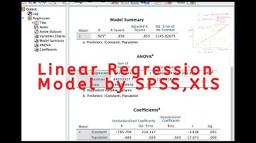 Linear Regression Model using SPSS and excel