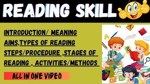 Reading Skill #B.Ed.notes#English pedagogy #Language Across curriculum..Aims,Stages of Reading,
