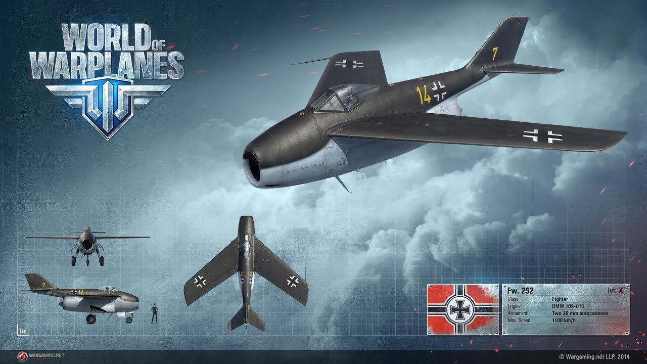 World of Warplanes 2.0.9 | Tier X Specialist Level German Focke-Wulf FW-252 Fighter.