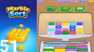 Marble Sort – Level 51: Hidden Color Pattern #marblesort #marblesortgame #marblesortsolution 