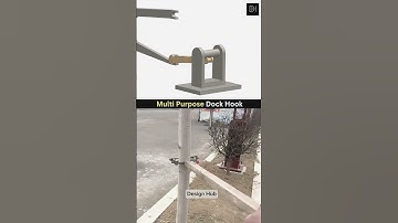 Multi Purpose Dock Hook -MooringHook 🪝 #cad #3ddesign #engineering#mechanical#sea#hook#boat