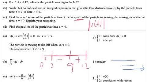 2012 Q6 - AP Calculus AB FRQ