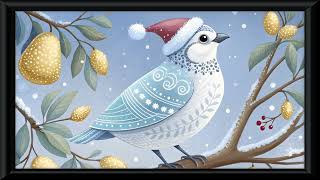 Christmas Bird with Santa Hat – 4K Framed Wallpaper Screensaver (2 Hours) screenshot 5