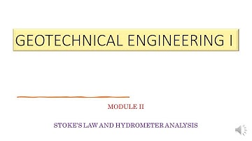 STOKES LAW AND HYDROMETER ANALYSIS (MALAYALAM)