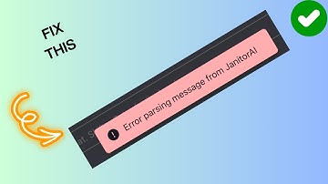How to Fix “Error parsing message from JanitorAI”