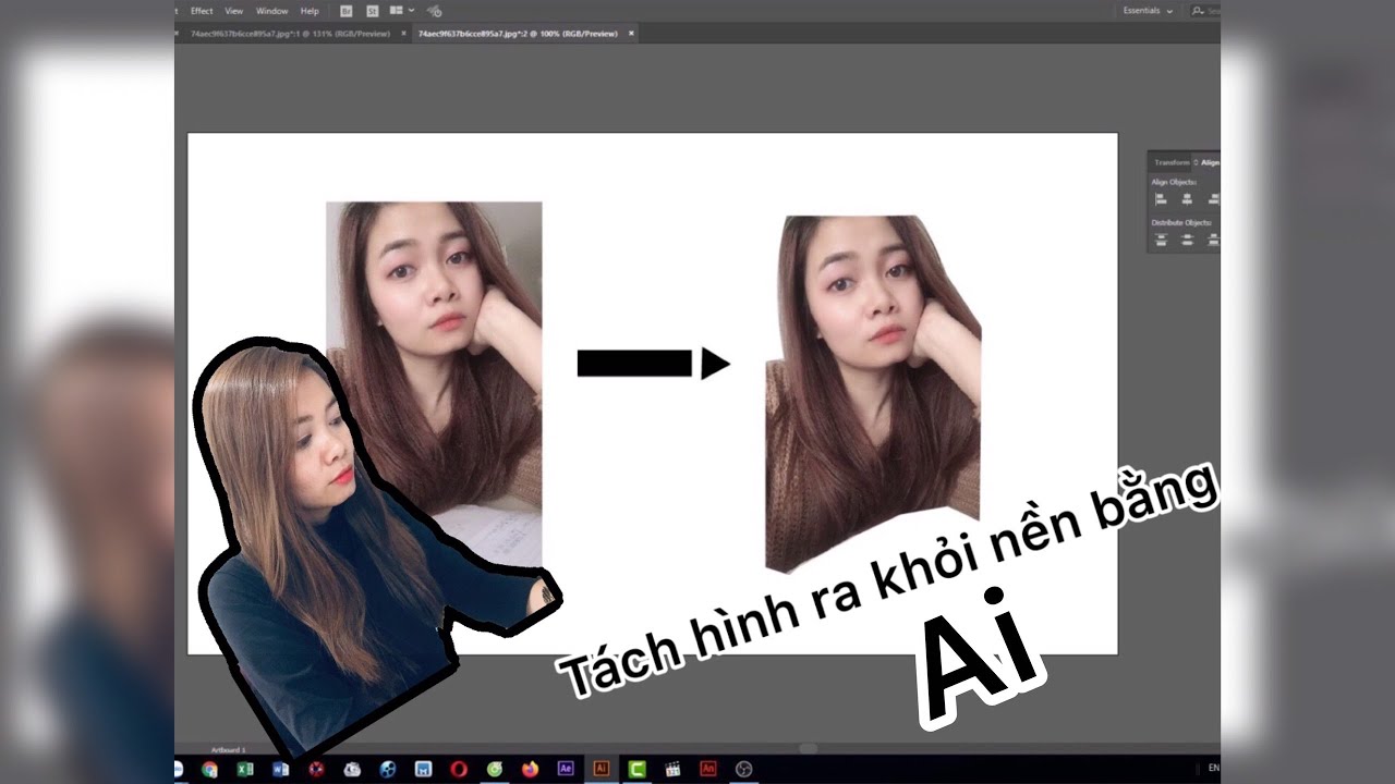 Hướng dẫn cách tách hình ra khỏi nền bằng Ai (ADOBE ILLUSTRATOR) || TỰ HỌC  ĐỒ HỌA - YouTube