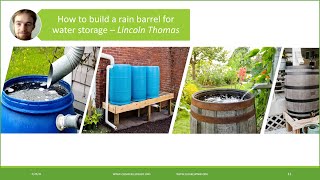 How to harvest rainwater using a simple barrel system
