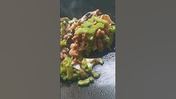 Stir fry Bitter Melon with minced Pork 🍛#bittergourd #mincedpork #stirfried #shorts #youtubeshorts