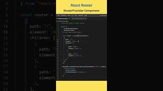 Must Know #react router RouterProvider Component #shorts #hindi
