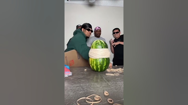 Exploding a watermelon with rubber bands! #shorts
