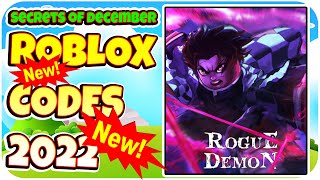 Roblox Rogue Demon New Codes December 2022 