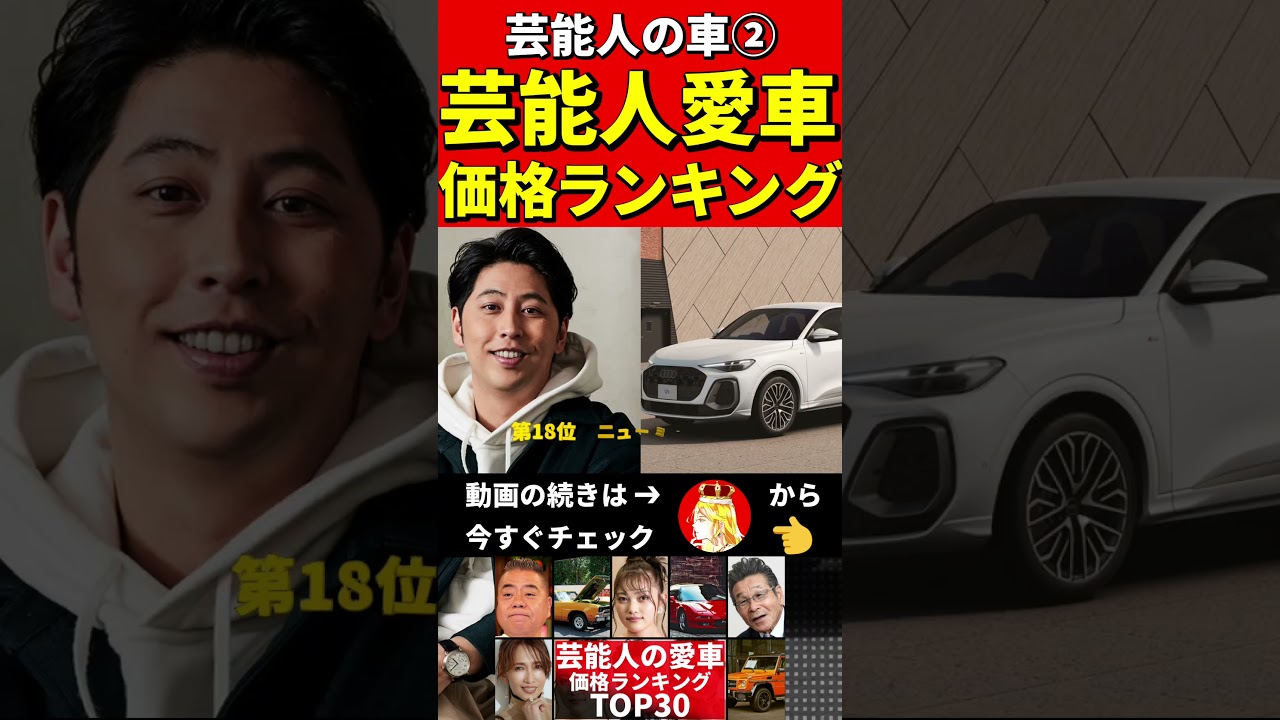 芸能人の愛車②価格ランキング #芸能人 #高級車 #愛車 #名車 #セレブ #外車 #旧車 #ランキング #スーパーカー #トヨタ #ホンダ #日産 #ベンツ #フェラーリ #ポルシェ #成功者