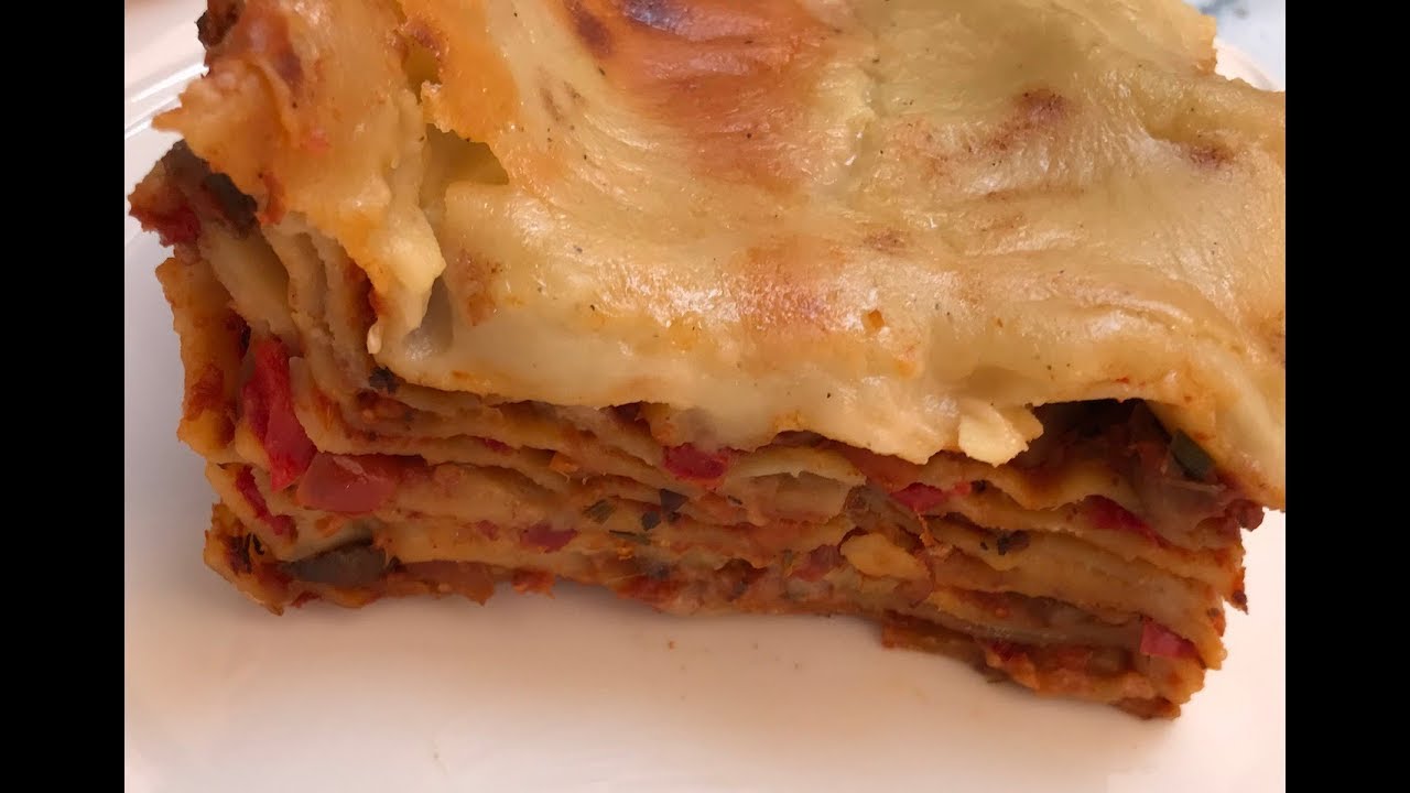 لازانيا نباتيه بالخضار Vegan Lasagna Vegetables Lasagne YouTube