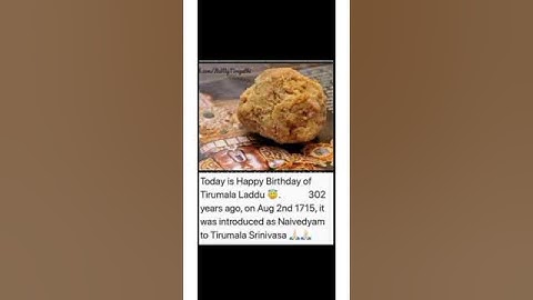 happy birthday to Tirumala Laddu #Tirumala  #laddu #tirupati