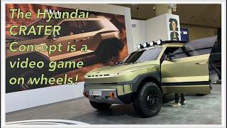 The Hyundai CRATER Concept is a electric buggy with built in games and a full-width heads-up display screenshot 2