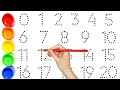 1 to 20 counting | 1 से 20 तक गिनती | 123 number | 1 to 20 with speling | one to twenty