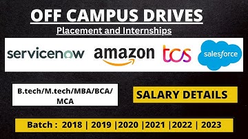 TCS BPS, SNOW, AMAZON, Salesforce | Off Campus drive | Fresher Eligible |Batch: 2018-2023 |Apply Now