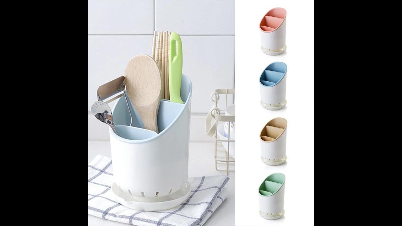 Plastic Fork And Spoon Holder Utensil Cutlery Basket Knife Chopsticks Kitchen Gadgets In Pakistan