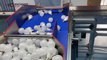 Automatic lamp bulb cartoning machine with sorting equipment shrink wrapper #packagingmachine