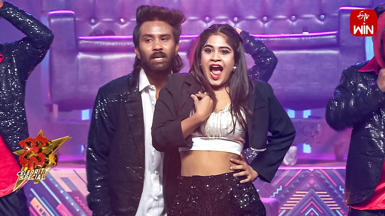 Naku Neeku Nokia Song   Swetha Naidu Performance  Dhee Celebrity Special  3rd April 2024  ETV