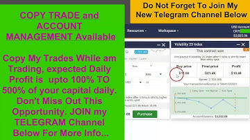 vix 25, 100, 75 index rise/fall 99% Win Strategy Deriv 2022