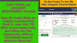vix 25, 100, 75 index rise/fall 99% Win Strategy Deriv 2022