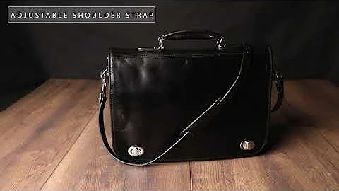 Full-Grain Black Italian Leather Briefcase - Illusions | Time Resistance Official Video