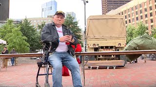 Hundreds of veterans gather at Boston City Hall for support, services