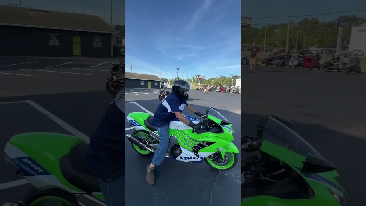 70 YEARS OLD & BUYING A ZX-14 He was so excited he came a day
