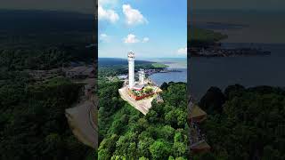 aerial view Menara Radar dan Rumah Api Bukit Seginting, Minyak Beku, Batu Pahat, Johor