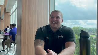 DL Preston Carr at 2026 ECU Media Day