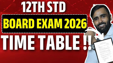 12TH STD BOARD EXAM 2026 TIMETABLE|PRADEEP GIRI SIR