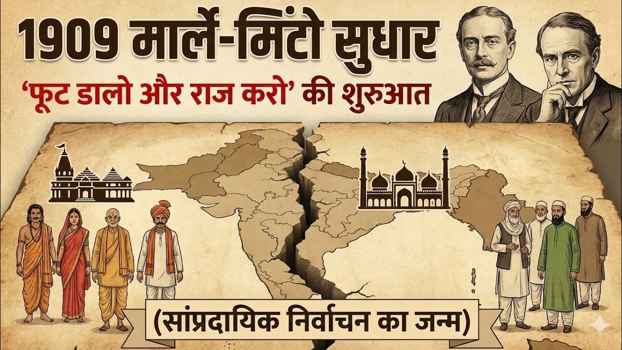 1909 का अधिनियम (मार्ले-मिंटो सुधार): भारत में "सांप्रदायिकता" और "विभाजन" की शुरुआत | Morley-Minto 