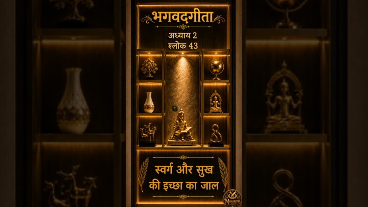 2. 43 Hindi -केवल सुख और स्वर्ग के लालच में किया गया कर्म | Bhagavad Gita Shlok 2.43 in Hindi