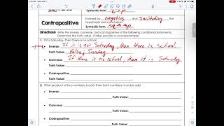 Geometry - 2.3 Conditional & Biconditional Statements