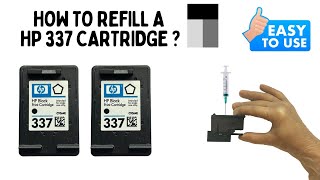 How to refill a HP 337 Black ink cartridge