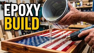 How I Built an American Flag Epoxy Resin Table | Full Build