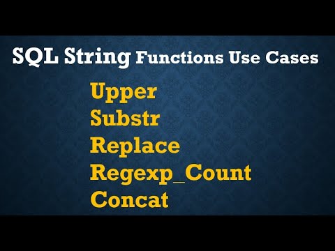 SQL String Functions + Use Cases - YouTube