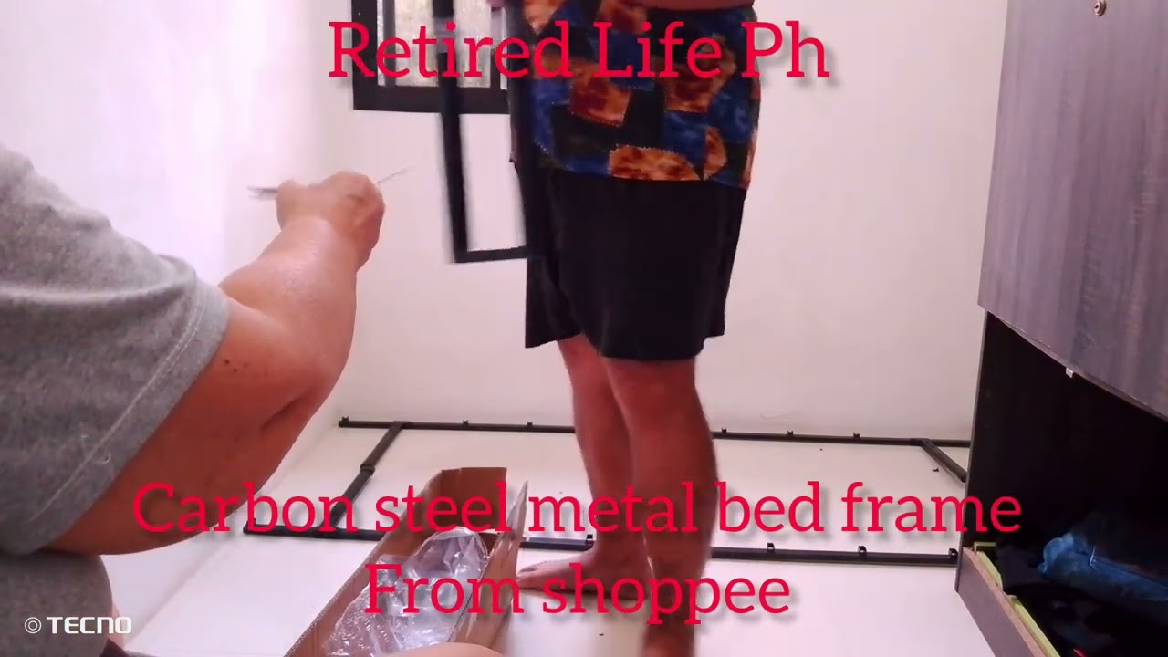 Carbon steel bed frame from shoppee unboxing and installation 
