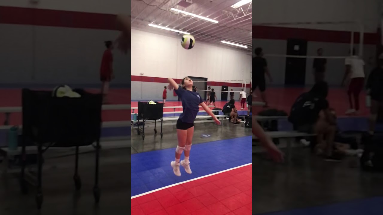 Volleyball Serving Jump Float Serve Practice With A Four Step