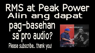 Pinoy Dj Sa California Rms O Peak Power At Pmpo