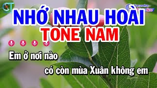 Karaoke Nhớ Nhau Hoài Tone Nam || Nhạc Sống Mới || Karaoke Đồng Sen