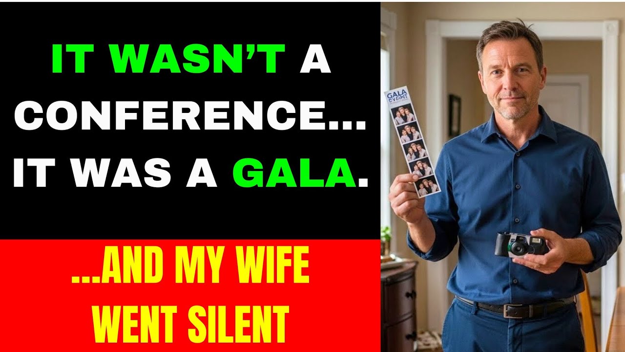 My wife: “business trip”... a gala photo strip, a half-used camera, and a plan I didn’t see