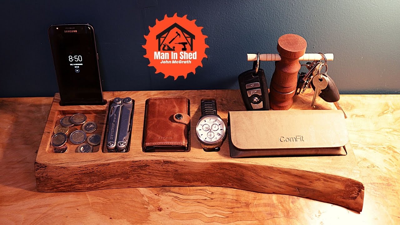Desk Organizer. Phone Dock, Wallet, keys, Leatherman and Glasses ...