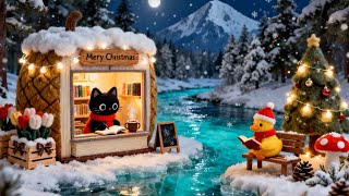 Mewi Cat's Winter Study Lakeside ❄️ Soft Chill Lofi Tunes ☕ Relaxing Beats for Study Time