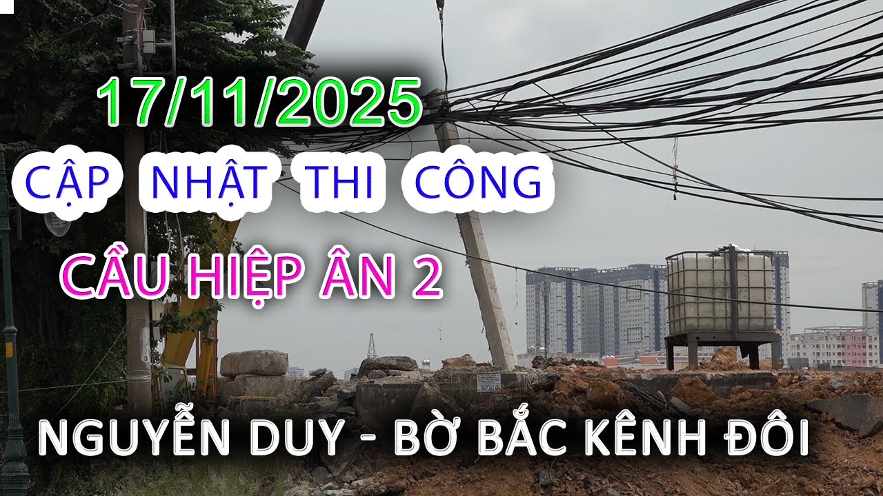 Обновление информации о мосте Хиепан 2, причал Нгуен Дуй. Подготовка к забивке свай для строитель...