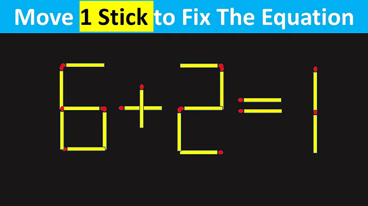 Fix The Equation in just 1 move - 6+2=1 || 10 Tricky Matchstick Puzzles For Clever Minds